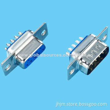 D-sub Connectors, Male/Female Housing, Solder Type, 2.77mm Pitch, 9/15/25/37 Pins/Black/Blue/PCB Use